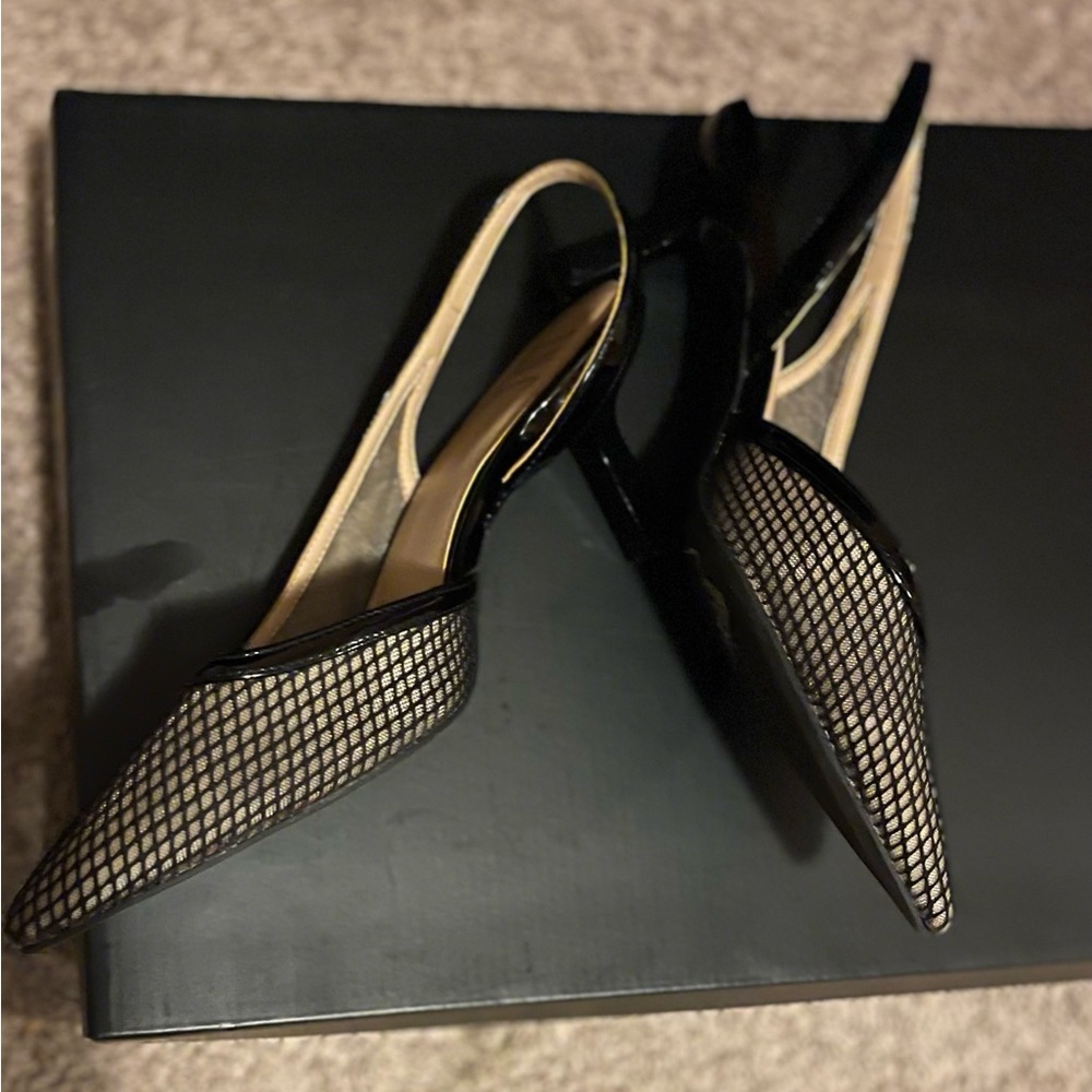 Mesh Slingback heels